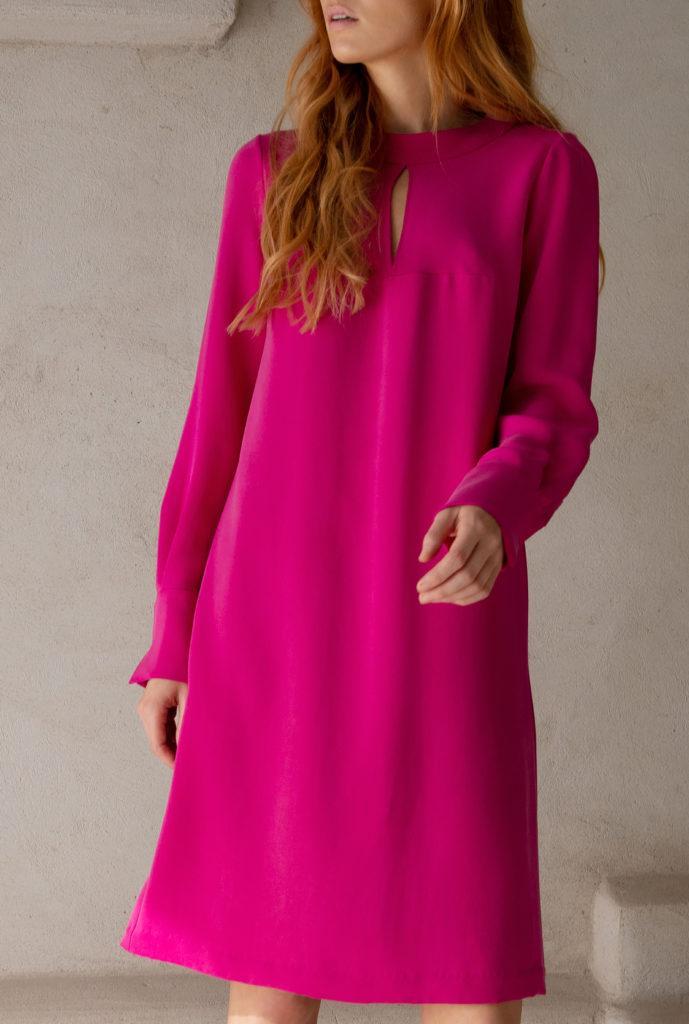 Delicate dress in silk - ANNA RUOHONEN - Made-to-order