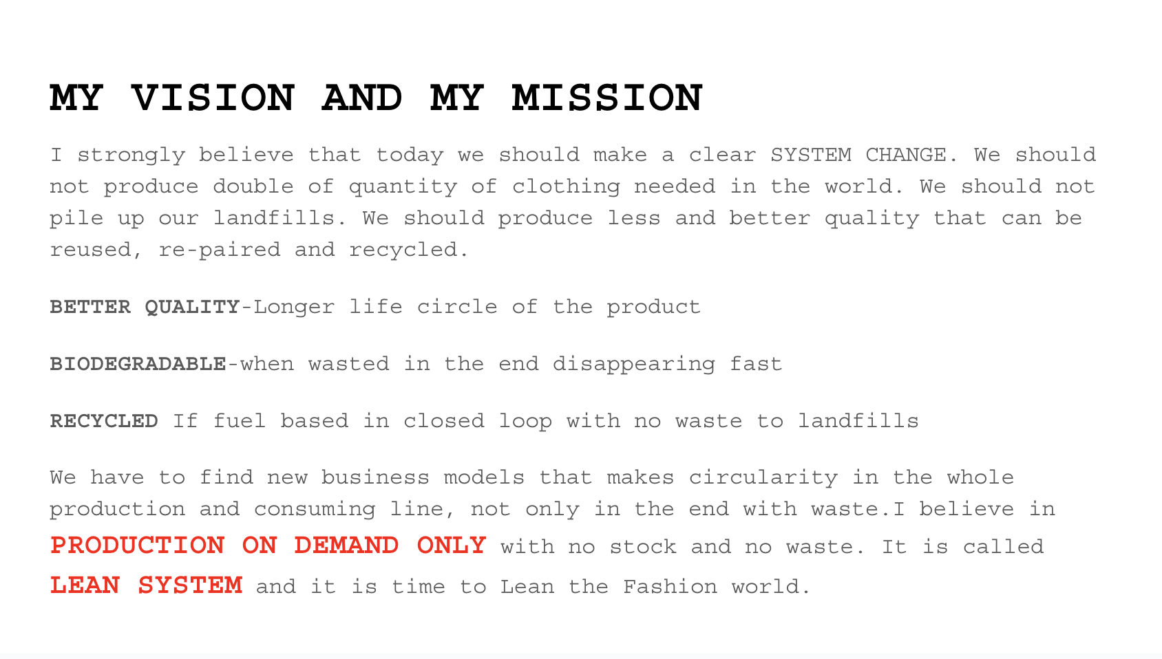 LEAN the fashion
